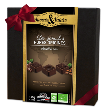 Coffret Chocolats Noirs Pures Origines 125g Bio