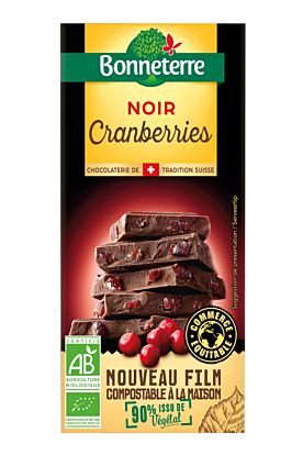 Chocolat Noir Cranberry 100G Bio 