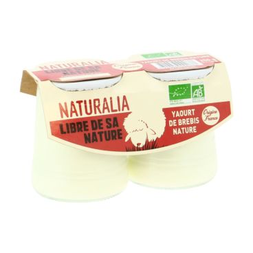 Yaourt au lait de brebis nature 3%MG, U (4 x 125 g)  La Belle Vie :  Courses en Ligne - Livraison à Domicile