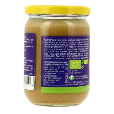 Beurre de cacahuètes crunchy bio 500g - Vitamont