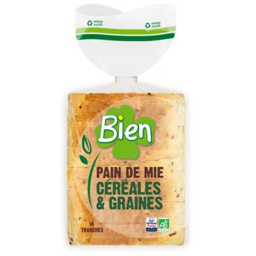 Pain de mie frais Complet Graines de Lin BIO sans gluten, Ô Cérès