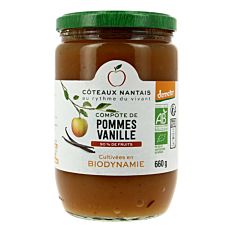Compote Pomme Vanille 660G Bio