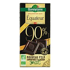 Chocolat noir Intense Equateur 90% 80G Bio