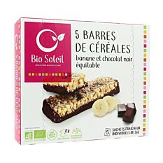 Barres céréales banane chocolat x5 130g Bio