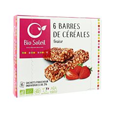 Barres de céréales fraise 6x21g Bio