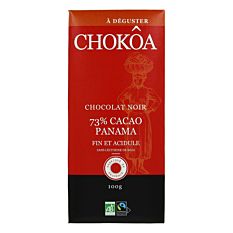 Chocolat noir 73% Panama 100g Bio