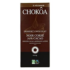 Chocolat noir pâtissier 70% 200g Bio