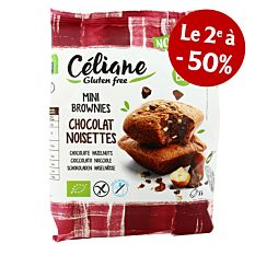 Mini Brownies Chocolat Noisette sans gluten 170g Bio