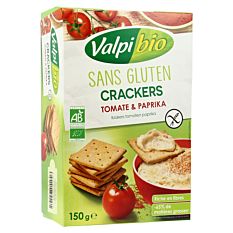 Crackers tomate paprika sans gluten 150g Bio