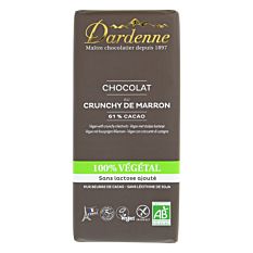 Chocolat au crunchy de Marron 100% végétal 90g Bio