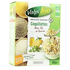 Coquillettes de Maïs Riz et Quinoa 500g Bio