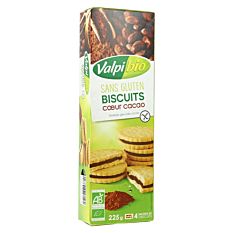 Biscuit cœur Cacao sans gluten 225g Bio