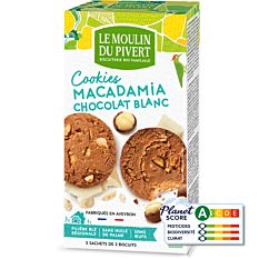 Cookies macadamia & pépites de chocolat blanc 175G Bio
