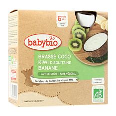 Gourde Brassé Coco Kiwi et Banane dès 6M 4x85g Bio