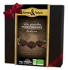 Coffret chocolats noirs Pures Origines 125G Bio