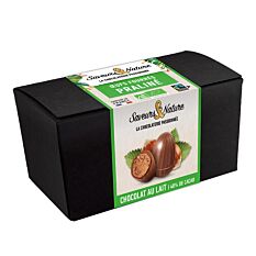 Œufs fourrés praliné enrobés de chocolat au lait 160g Bio