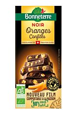 Chocolat Noir aux Oranges Confites 100G Bio