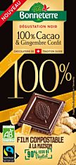 Chocolat 100% gingembre confit 90g Bio