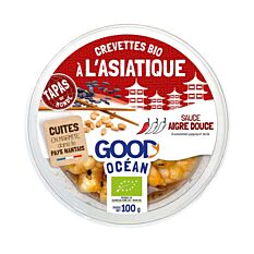 Crevettes décortiquées cuites à l'Asiatique 100g Bio