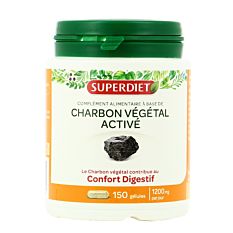 Charbon végétal activé - 150 gélules
