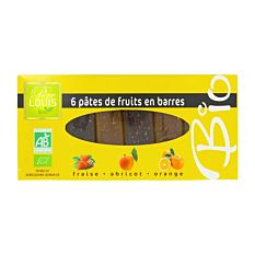 6 pâtes de fruits en barre 180g Bio
