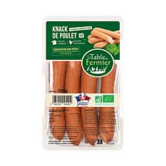 Knack de volaille x4 200g Bio