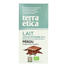 Chocolat au Lait Pérou 47% 100g Bio