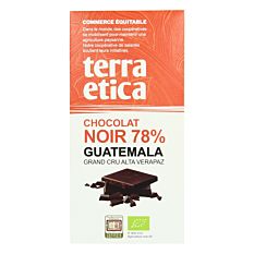 Chocolat noir 78% guatemala 100g Bio