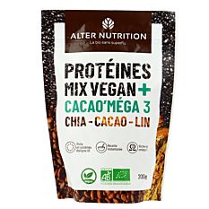 Protéines mix vegan Cacao'mega 3  200g Bio