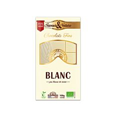 Tablette de Chocolat Blanc Pure Beurre de Cacao 100g Bio