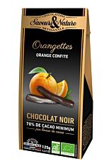Orangettes Chocolat noir 125g Bio