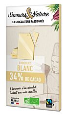 Tablette de chocolat blanc 34% 80g Bio
