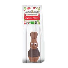 Lapin et son tricot chocolat au lait 70g Bio