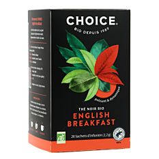 Thé noir english breakfast 20 infusions Bio