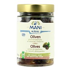 Mix olives vertes et Kalamata 175g Bio
