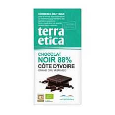 Chocolat noir côte d'ivoire 88% 100g Bio