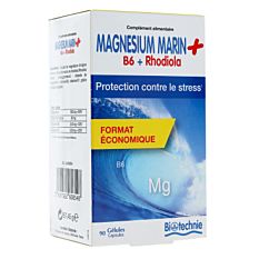 Magnésium marin + Rhodiola - 90 gélules 