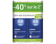 Duo déodorant roll-on Homme 2x50Ml - Weleda