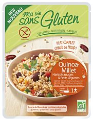 Quinoa-millet, Haricots Rouges & Légumes Sans Gluten 220g Bio 