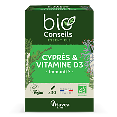 Cyprès & Vitamine D3 x30 gélules Bio