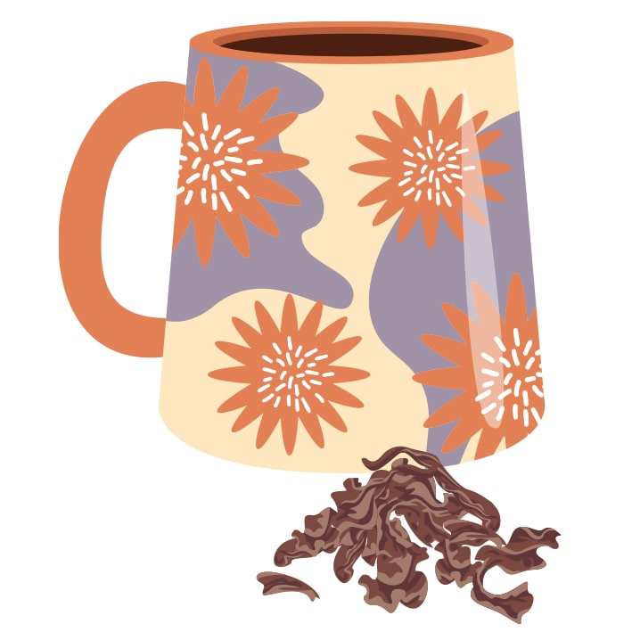 illustration d'une tasse de thé noir