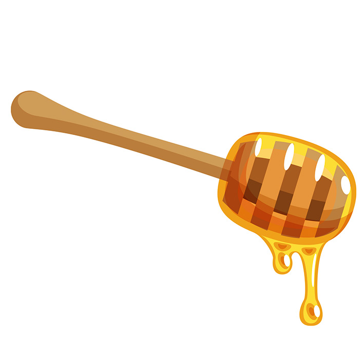illustration d'une cuillère à miel